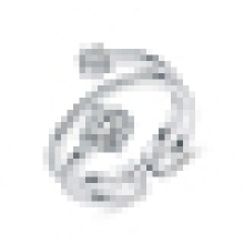Kreativer Mode 925 Sterling Silber Ring Intarsien CZ Offener Ring